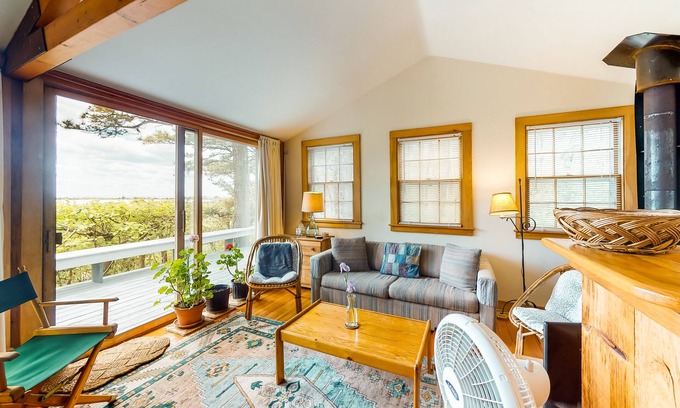 Tisbury House | Private & quaint cabin-style home with wraparound porch - small dogs OK