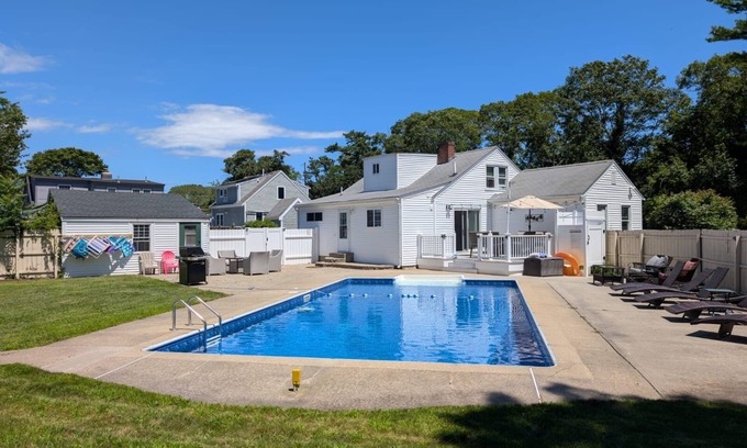 Hyannis House | Private resort style Hyannis property. HEATED Pool, Playground&Basketball court