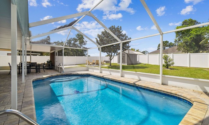 Spring Hill House | Private Salt Water Pool, expansive patio + outdoor kitchen