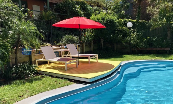 Nelson Bay House | Private & spacious family retreat with aircon & pool.