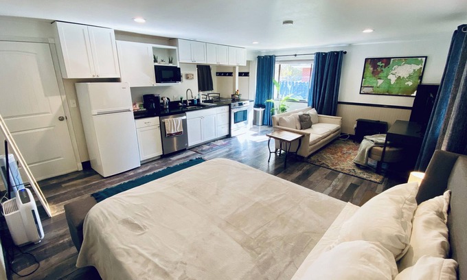 Lakewood Apartment | Private studio, huge walk-in shower, large windows, and lots of natural sunlight