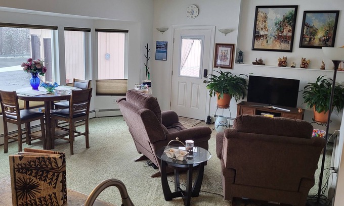 Old Seward - Oceanview House | Private suite in an Owner occupied home with views of the Chugach Mountains.