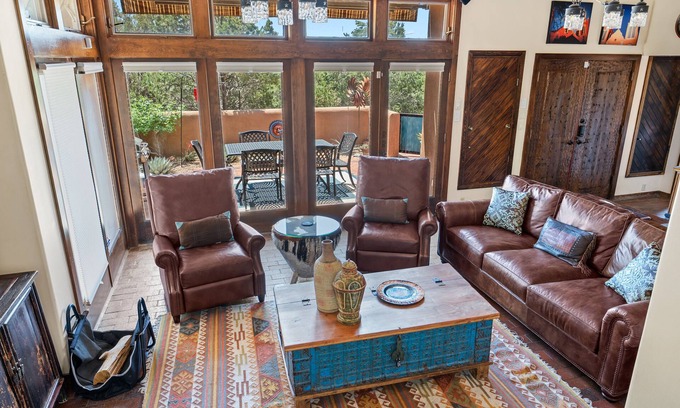 Nambe Pueblo House | Private Upscale Mountain View Retreat just 12 Minutes From The Santa Fe Plaza.