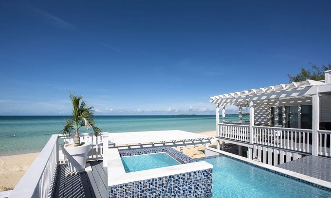 Governor's Harbour House | Private Villa Suspended Above Pink-Sand Caribbean Beach, Htd Pool and Hot Tub