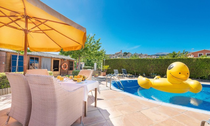 Selva Villa | Private Villa with AC, Wifi, huge pool, garden, sun terraces and BBQ, in Selva