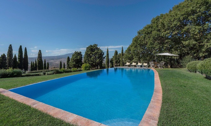 Sarteano Villa | Private Villa with private pool, WIFI, pets allowed, panoramic view, close to Montepulciano