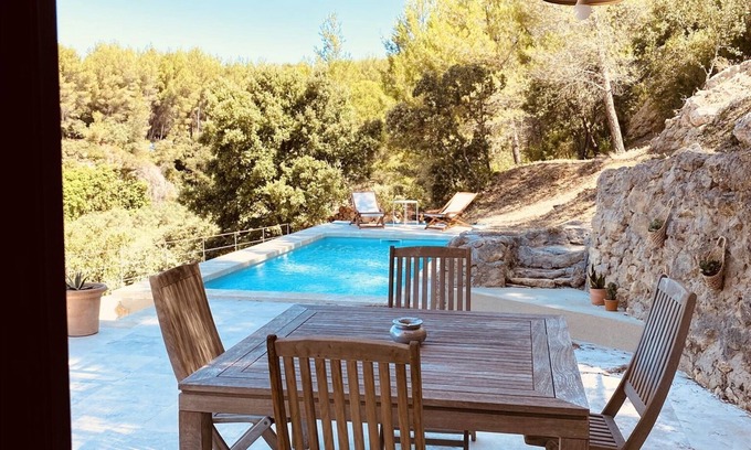 Salon-de-Provence House | Provence house with pine forest view, large garden and private pool