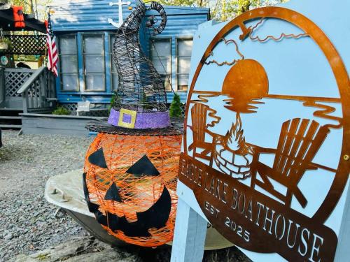 Gouldsboro House | pumpkin filled tiny boat house for the fall