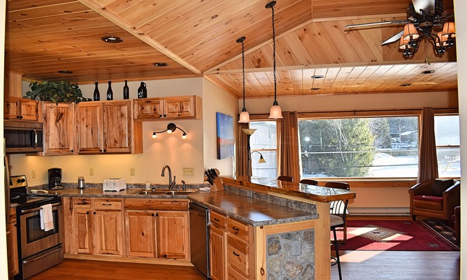 Lake Placid Apartment | Quiet, Bright, Open, Rustic Next to Park and Pond with Mountain Views! Apt 201