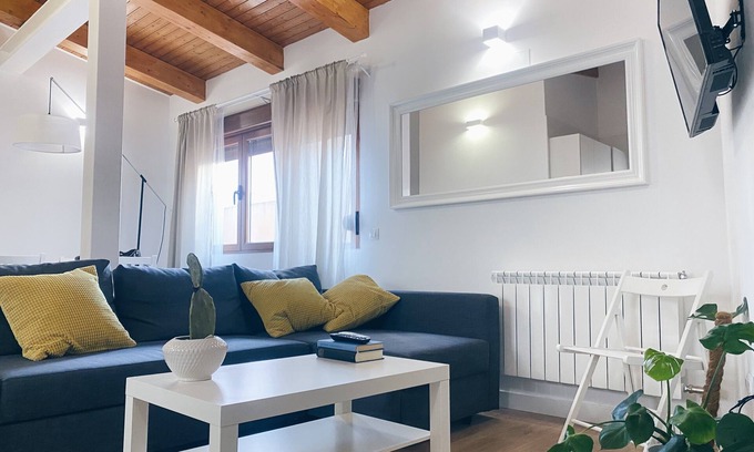 Centro Apartment | Quiet, bright, renovated and spacious penthouse. One minute from the Plaza Mayor.