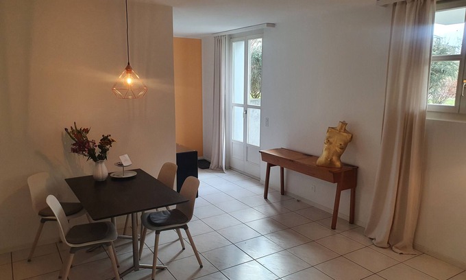 Kriens Apartment | Quiet, large garden apartment with free parking space