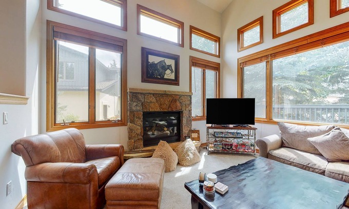 Edwards House | Quiet mountain retreat with deck, fireplace, central AC, & W/D - near ski lifts