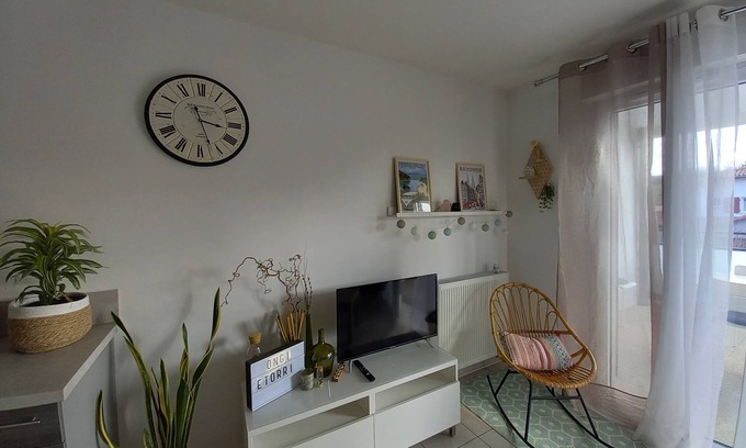 Saint-Pee-sur-Nivelle Apartment | Quiet T2 with beautiful terrace in St Pée sur Nivelle