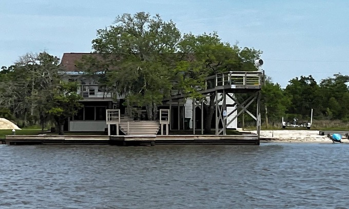 Pearlington House | Quiet Waterfront camp15 minutes from Bay St. Louis. EXCELLENT family Reunions!