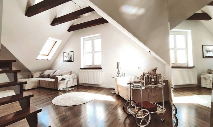 Old Town Apartment | RABE Old Town Apartment – Two-Level Retreat Above the Rooftops of Gdańsk