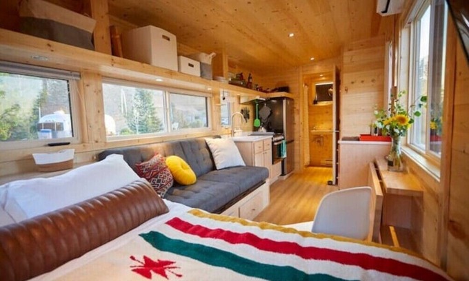 Arroyo Hondo House | Rainbow Tiny Home w Mountain View, Hot Tub, and Hot Springs just 2 miles away.
