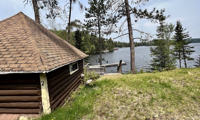 Sioux Narrows Nestor Falls Cabin | Rare 1930's Lakeside Log Cabin with shared hot tub and sauna!