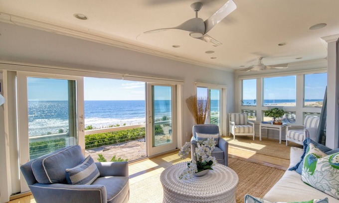 Sea Bright House | Rare Sea Bright Oceanfront Oasis, Steps to Beach!