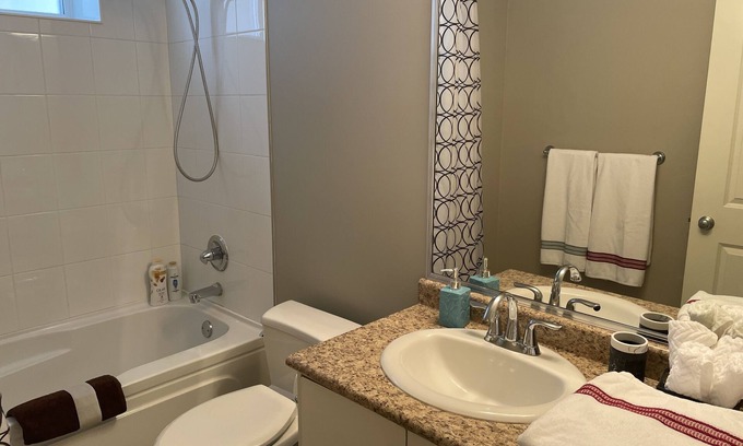 Surrey House | Recently finished clean and bright Family Suite