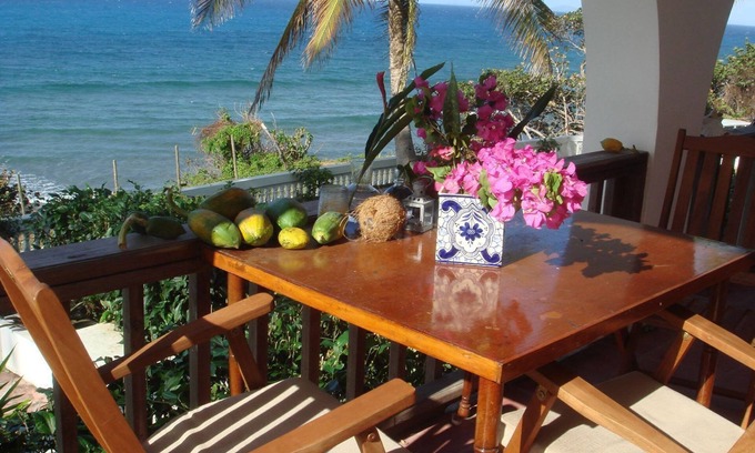 Bravos de Boston House | Reefhouse: 3BR Oceanfront home, gorgeous deck, tranquility, 3 min walk to beach