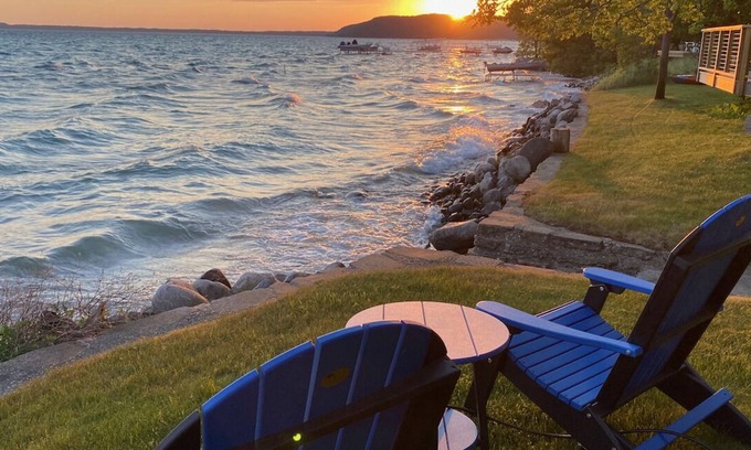 Lake Township House | Relax and play in the blue waters of Crystal Lake