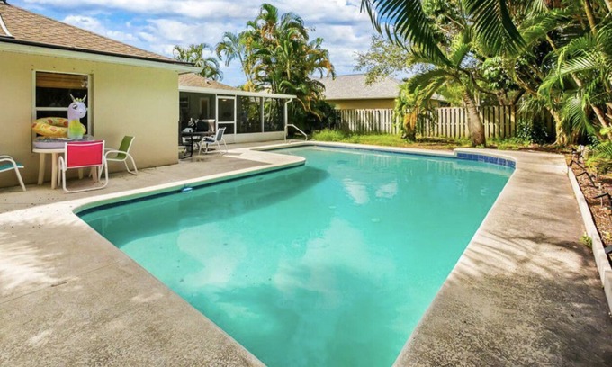 Vero Beach House | Relax at the pool and beach and rental boat available close by
