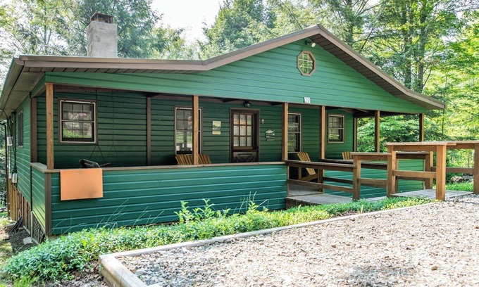 Laporte House | Relax on the covered porch at "J.C.'s Bunkhouse" at Lake Mokoma