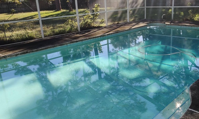 Rockledge Apartment | Remodeled studio in Rockledge, with sliders to pool and huge tropical yard.