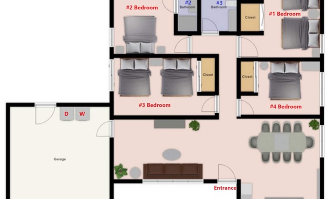 Rose Garden House | Renovated 4Bd/3Ba SFH AC/Shopping/Apple/SJ Airpot