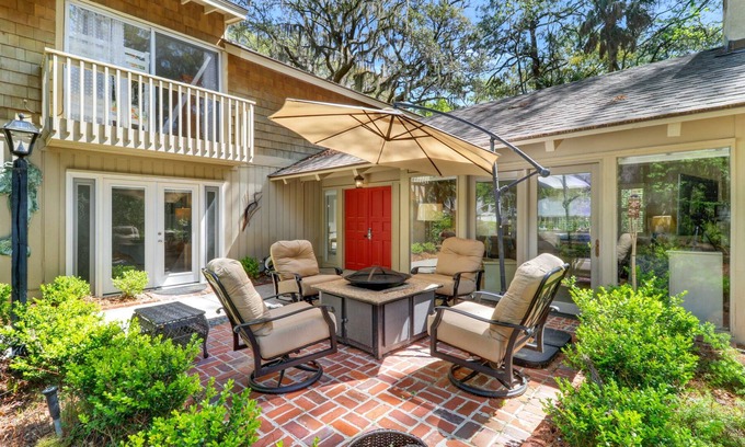 Lawton Woods House | Renovated coastal Sea Pines beach home with a private pool
