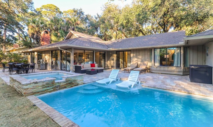 Oceanside House | Renovated Four Bedroom Sea Pines Home with Private Pool - 2nd Row Ocean
