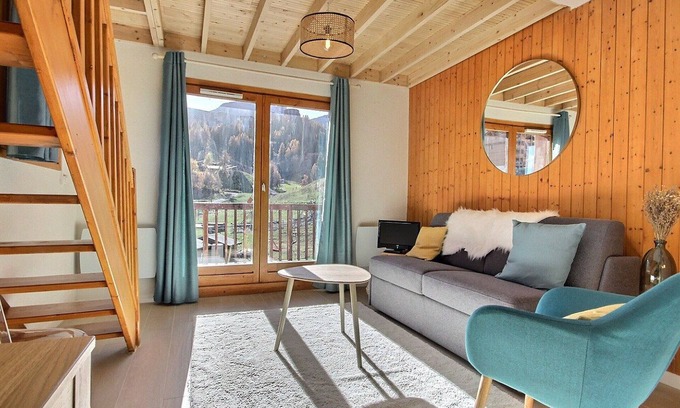 Plagne 1800 Apartment | Renovated duplex for 6 people with balcony in Plagne 1800
