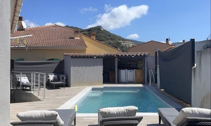 Cargese House | Rent high villa 95 m² with swimming pool panoramic view on the gulf of Peru