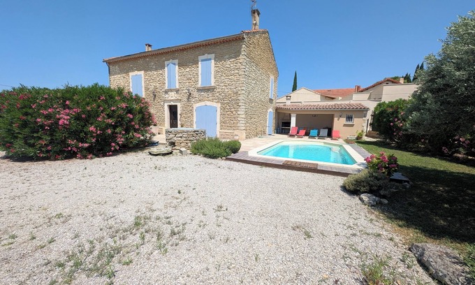 Vacqueyras Other | Rental renovated stone house with pool in VACQUEYRAS 6 people