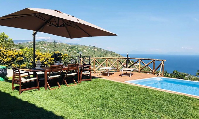 Termini Villa | Rentals in Italy - Villa del Saraceno with sea view and salt water swimming pool