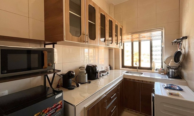 Guediawaye Apartment | Résidence Atlantis bedroom kitchen toilet living room with balcony sea view