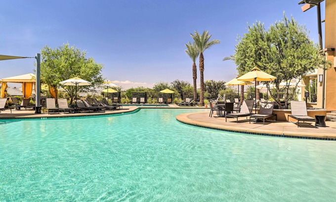 Indio House | Resort Pool & Hot Tub: 55+ Indio Desert Oasis