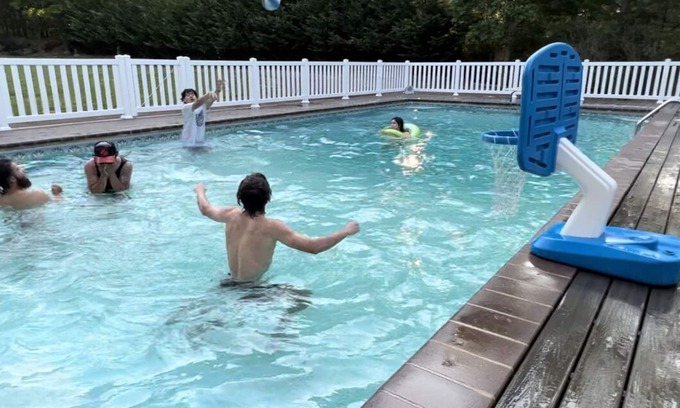 North Sea House | Resort Style backyard including professional PICKLEBALL COURT and HOT TUB.