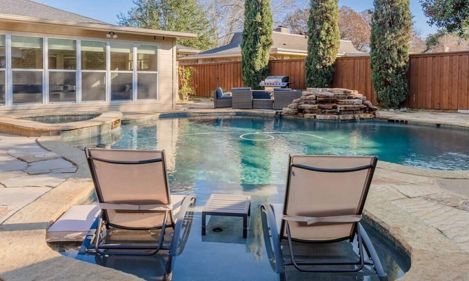 Plano House | Resort style heated pool and spa, 4 bedroom, 3 bath luxury house
