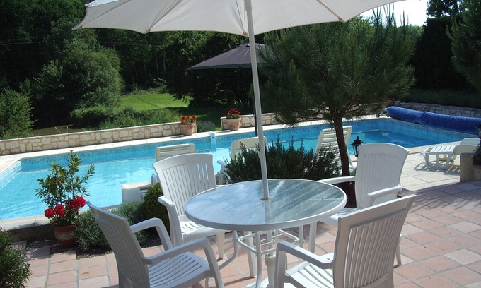 Rayet House | Restored house with private pool and views to the wooded hillside and small lake