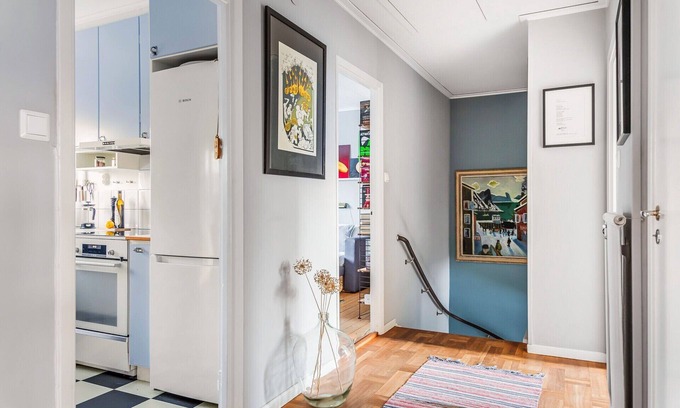 Skarpnack Apartment | Retro Retreat with Modern Comforts