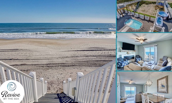 Sneads Ferry House | Revive! Oceanfront Home | Pool | Hot Tub | Elevator