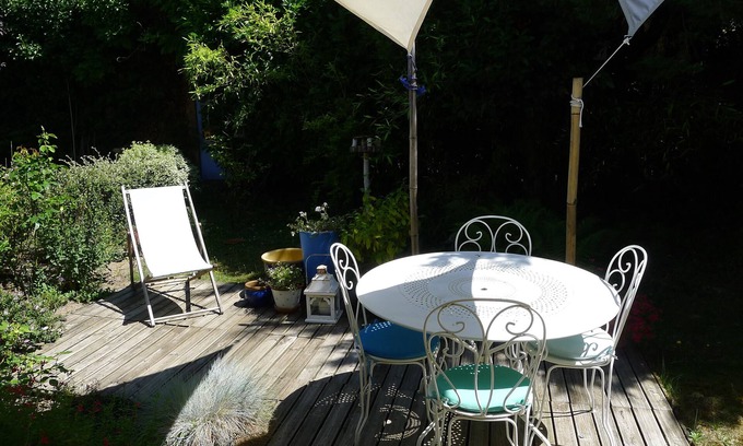 La Baule-Escoublac Condo | Rez de Maison Avec Jardin Arboré Privatif à 1 km de la Plage