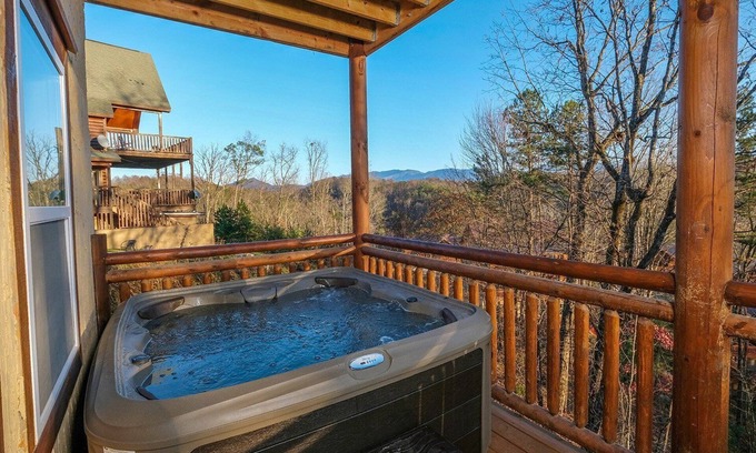 Caton Cabin | Ridgeview Splash - Private pool, theater, game room, and views!