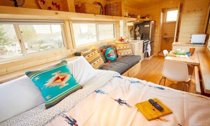 Arroyo Hondo House | Rio Tiny Home w Mountain View, Hot Tub, 2 miles to Black Rock Hot Springs