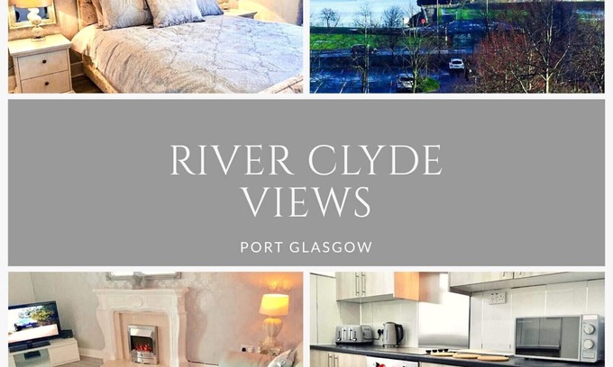 Port Glasgow Apartment | RIVER CLYDE VIEWS - PRIVATE APT, SWIMMING POOL, FITNESS GYM, SAUNA, STEAM ROOM.