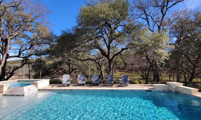 Blanco Villa | River front villa w/ pool, BBQ, hiking, fireplace
