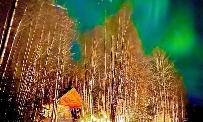 Houston Cabin | Riverfront, Authentic, Luxury Log Cabin-Black Bear