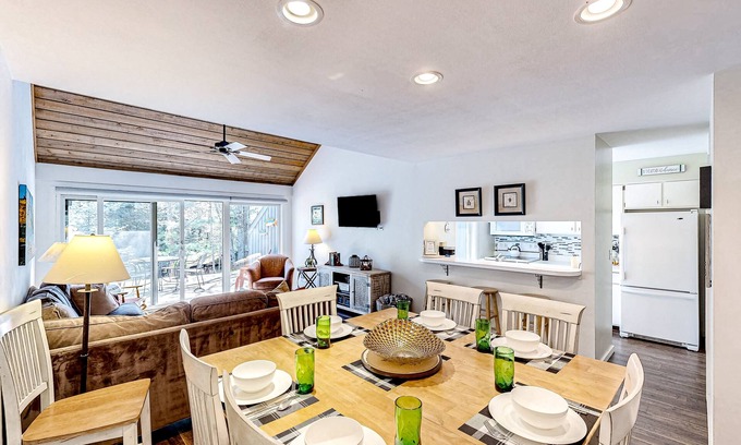 Glen Arbor House | Riverfront condo with lake access, views, deck, washer/dryer, community firepit