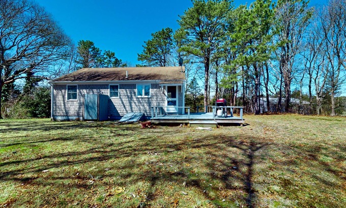 Monument Beach House | Riverfront gem features, outdoor shower, gas grill, deck, river views, W/D